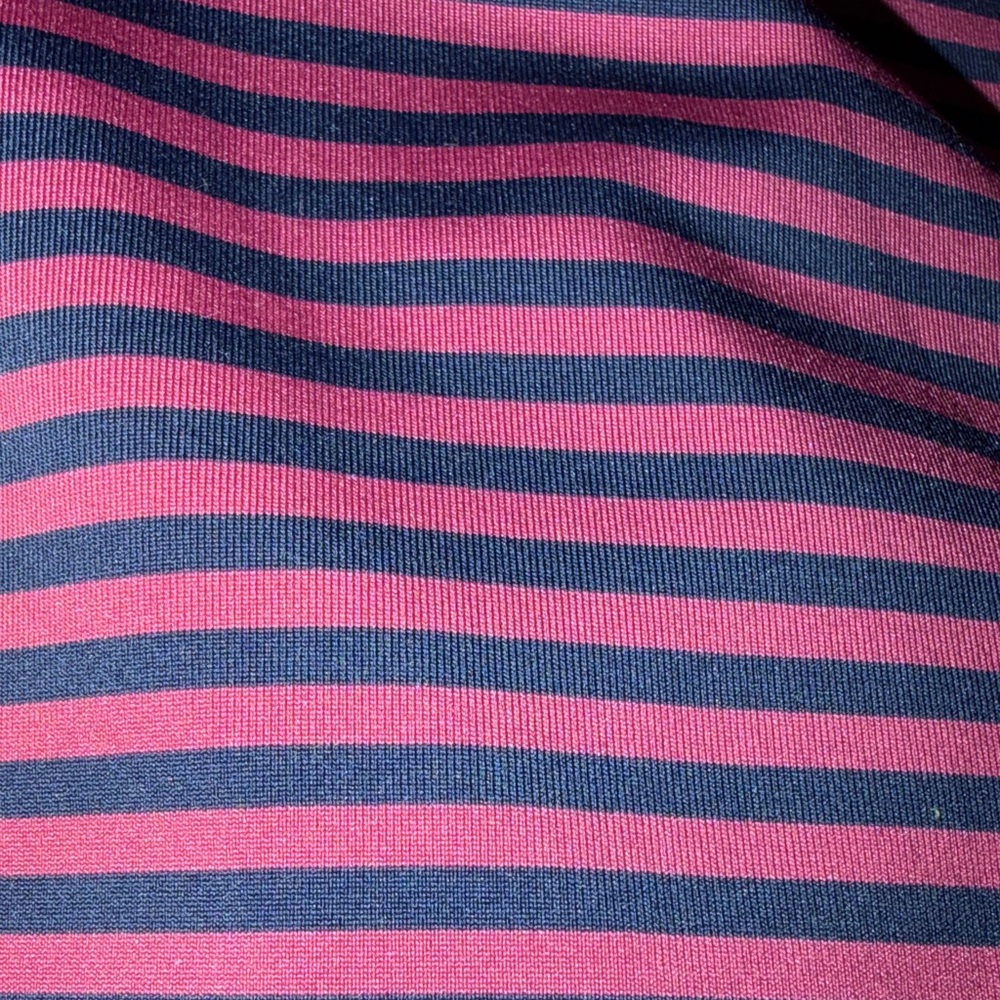 PGA WEST Peter Millar Navy and Fuschia Striped Polo - Picture 5 of 5
